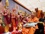  Swamishri performs pratishtha rituals of murtis for Greensboro Mandir
