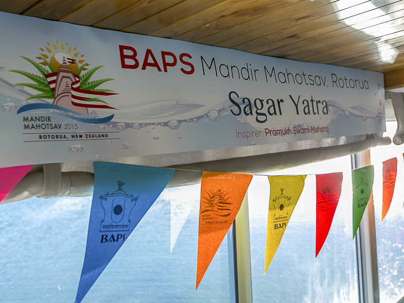 Sagar Yatra in the waters of Lake Rotorua