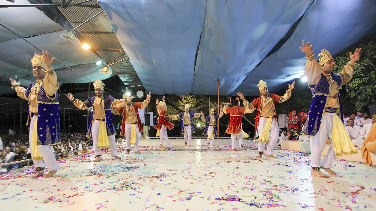 Youths from London perform cultural programs