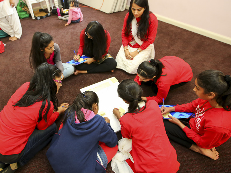 Children in group sessions