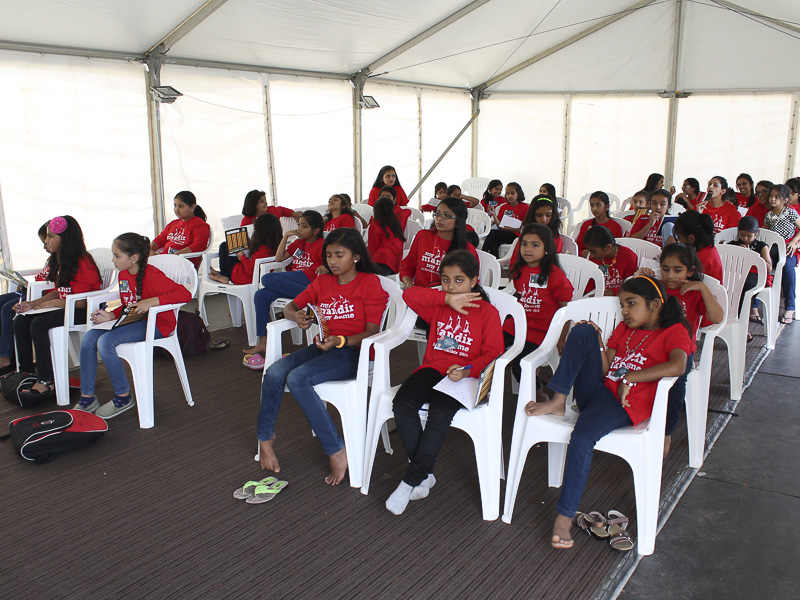 Children during the shibir