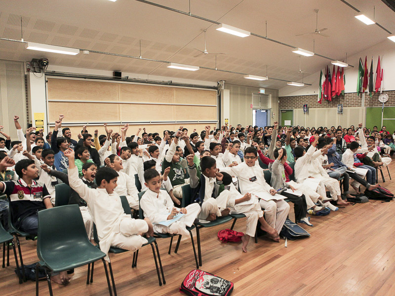 Children during the shibir