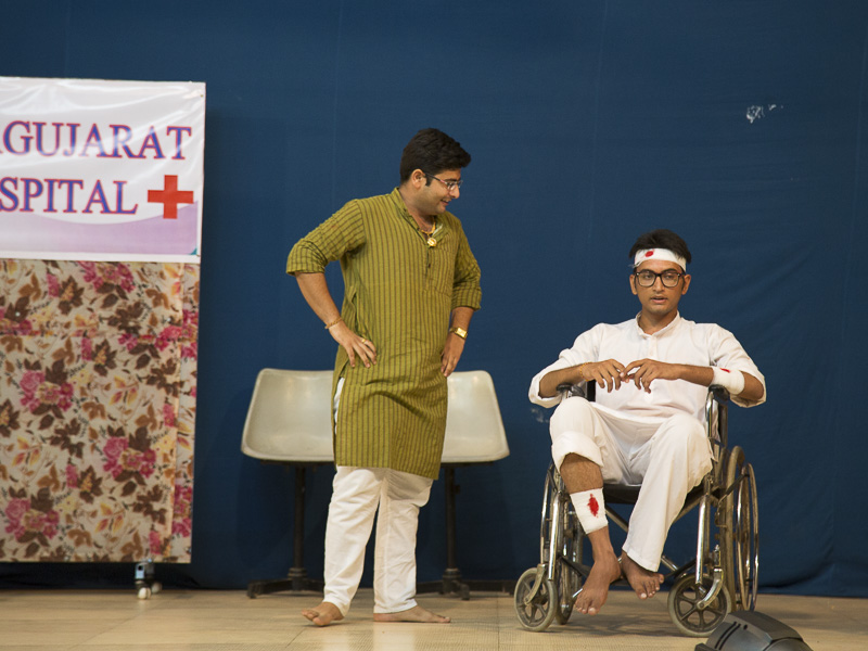 Students participate in the Skit competition