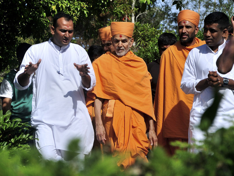 Pujya Mahant Swami during dabra utsav 