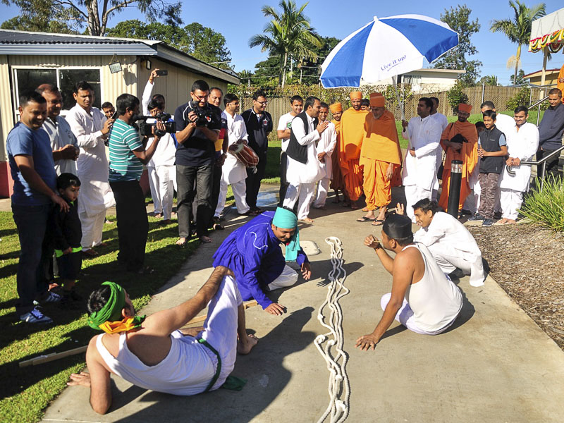 Pujya Mahant Swami during dabra utsav 