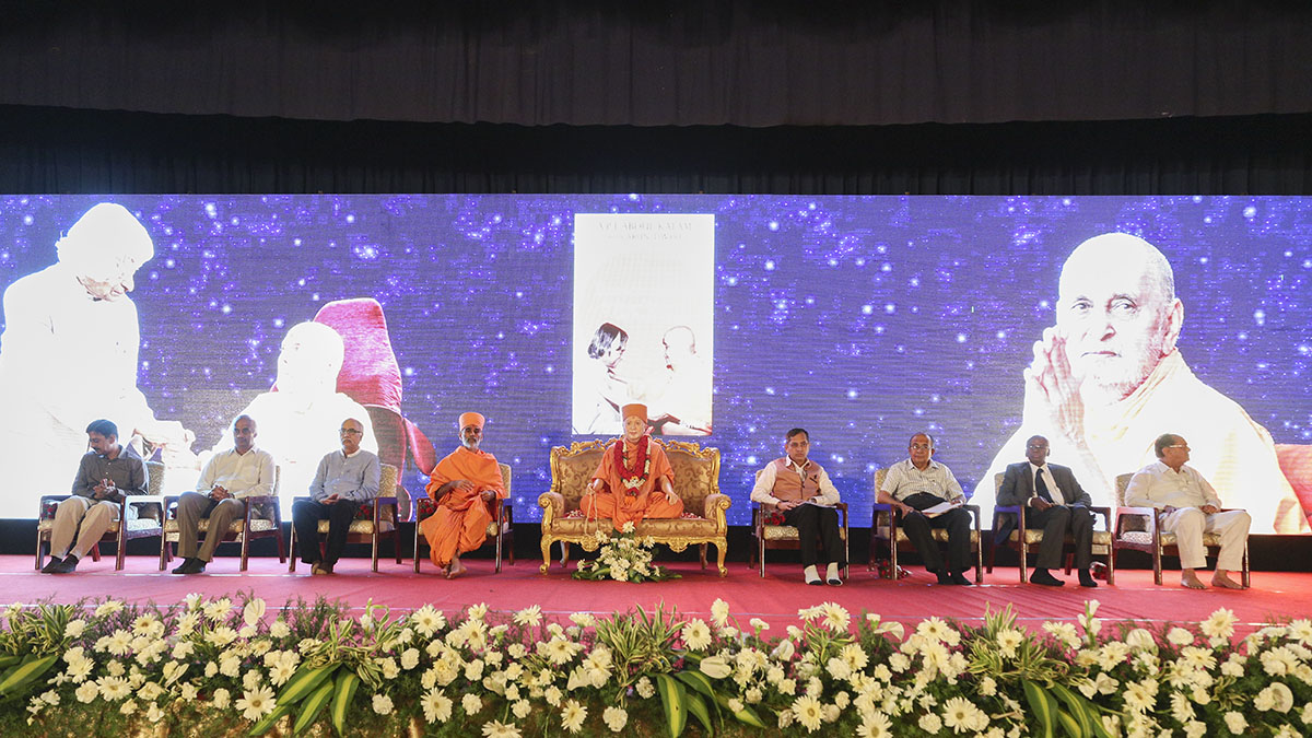 Dignitaries on stage during the event