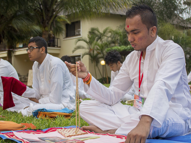 East Africa Kishore Winter Camp 2015, Dar-es-Salaam, Tanzania - Samuh Puja
