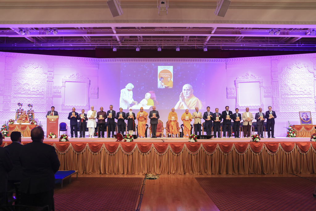 UK Launch of 'Transcendence' by the High Commissioner of India, BAPS senior swamis, and distinguished guests