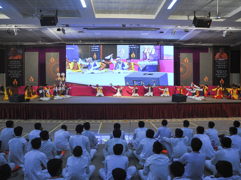 A cultural dance by youths