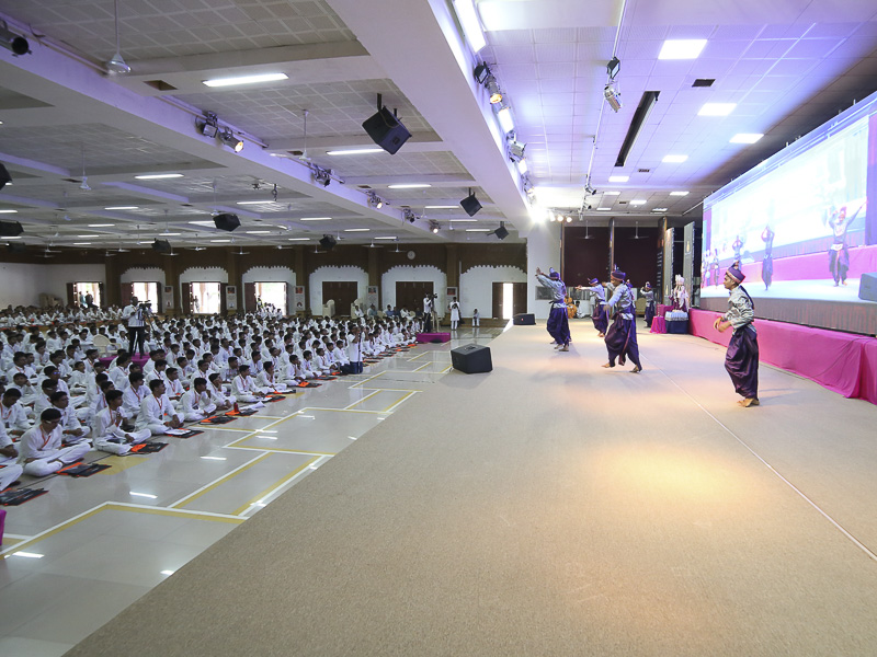 A cultural dance by youths