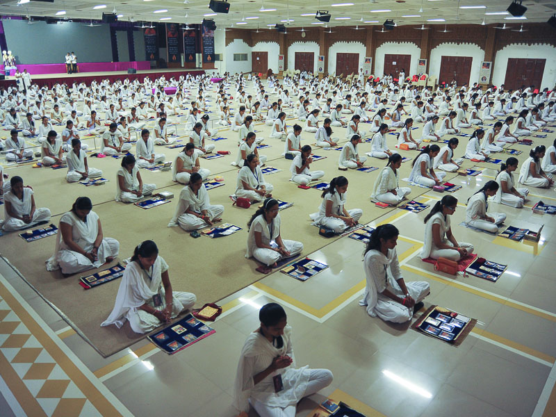 Samuh puja by yuvatis in the morning