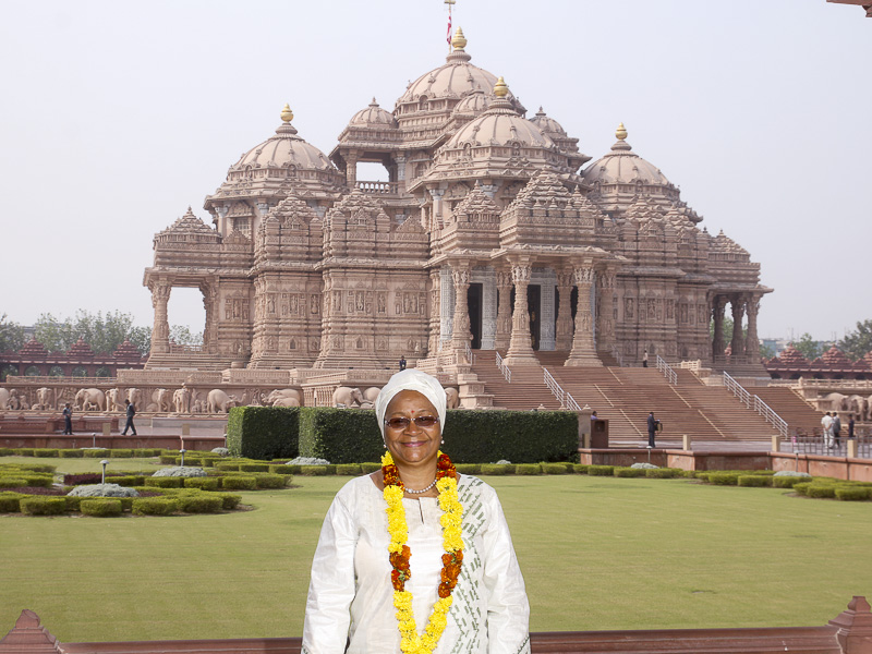 H.E Mme. Keita Aminata Maiga, Mali, at Swaminarayan Akshardham Mandir, New Delhi