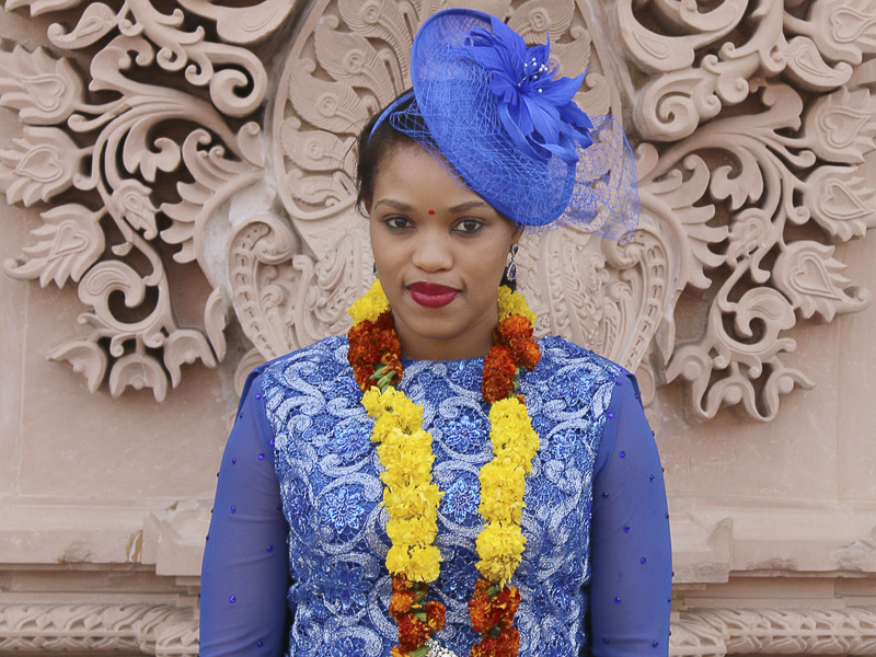 Her Majesty Inkhosikati Make Lafogiyane, Queen of Swaziland, at Swaminarayan Akshardham Mandir, New Delhi