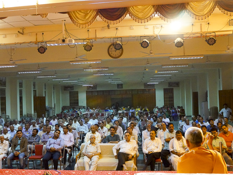 Devotees during the exhibition inauguration assembly