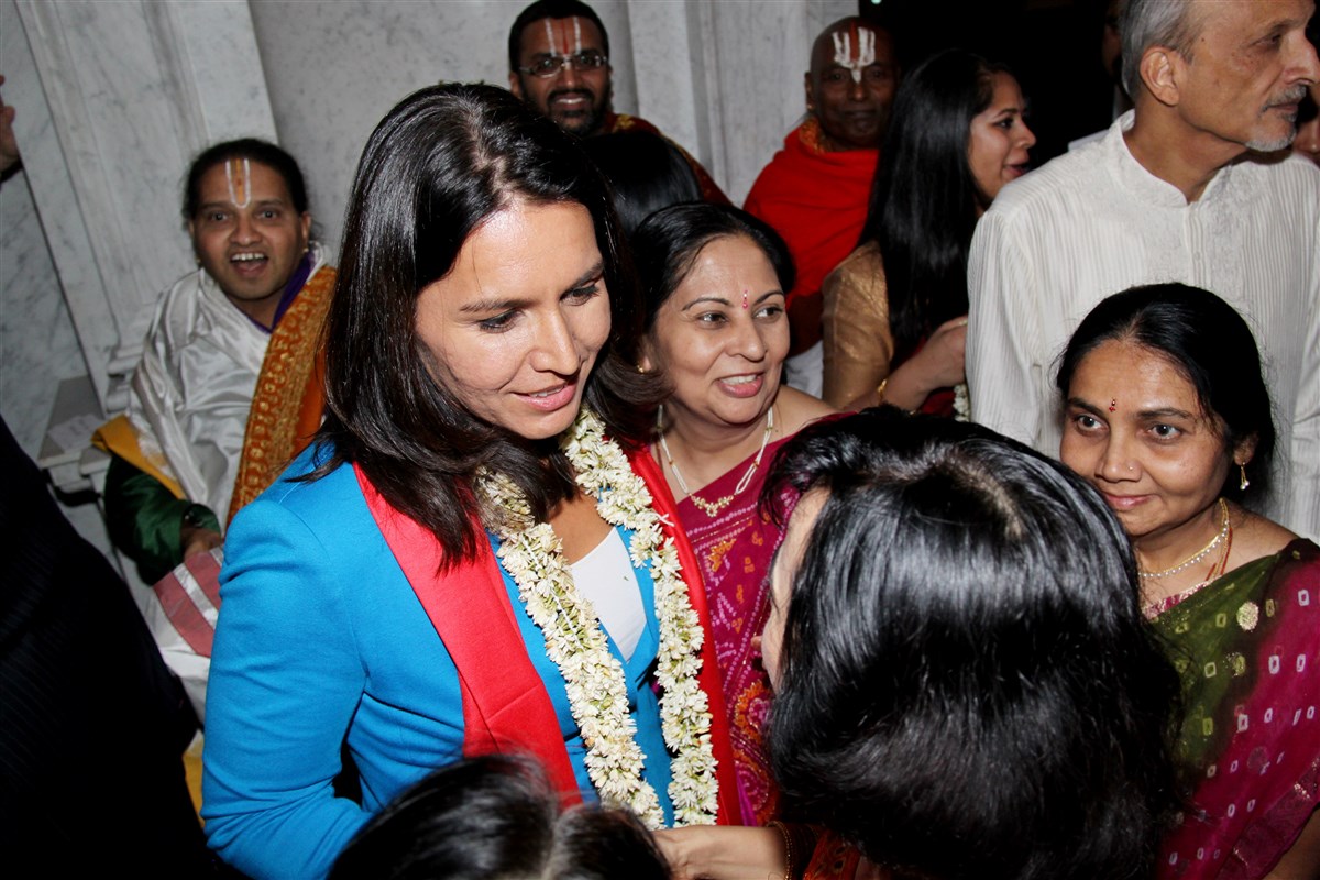 Rep. Tulsi Gabbard meeting members of the Indian American community