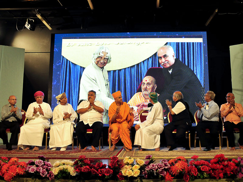Dignitaries on stage during the event