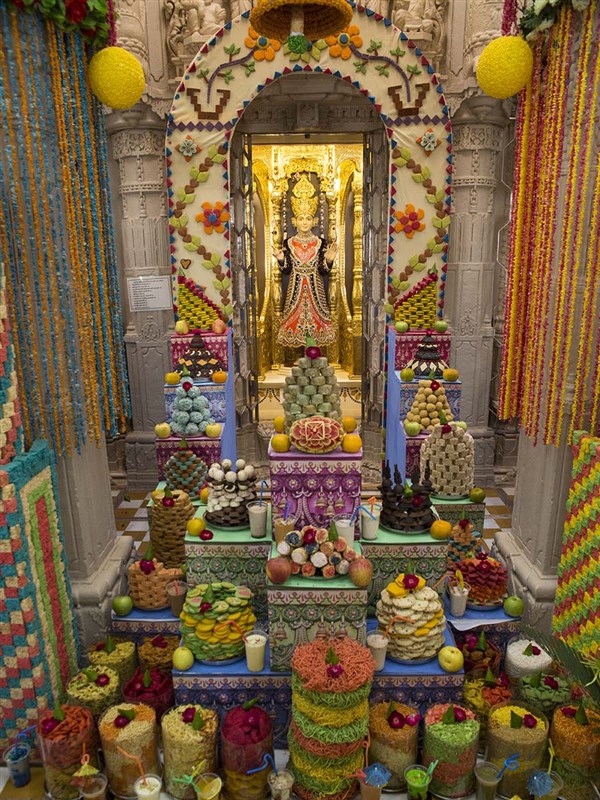 Annakut offered to Shri Ghanshyam Maharaj