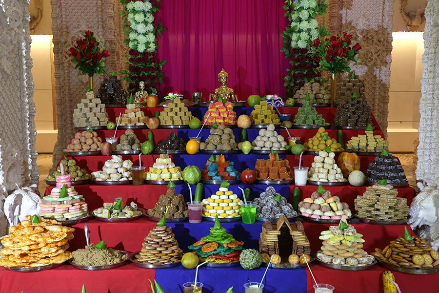 Annakut Celebration at BAPS Shri Swaminarayan Mandir, Atladra (Vadodara)