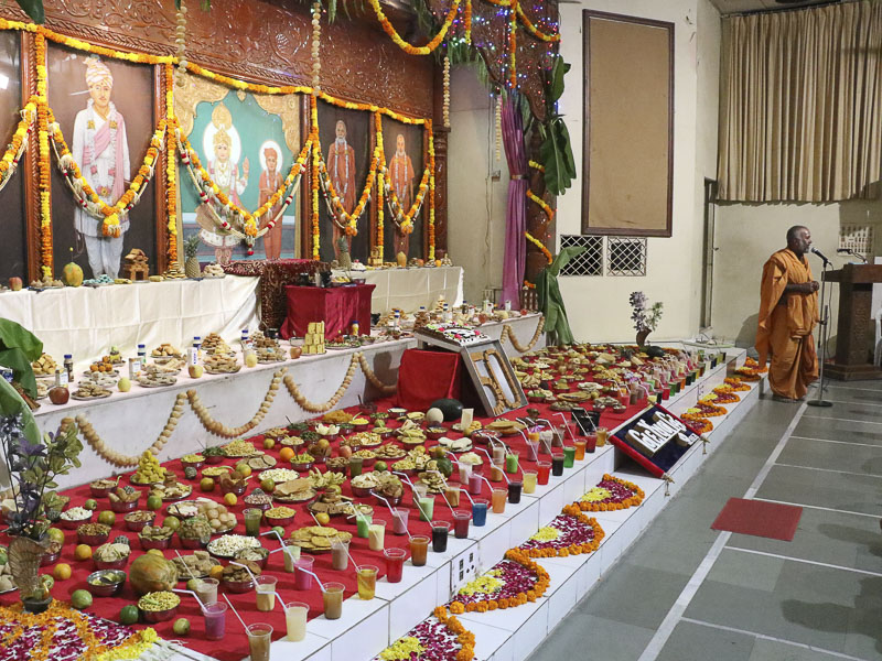Annakut Celebration at Akshar Purushottam Chhatralay (APC), Atladra