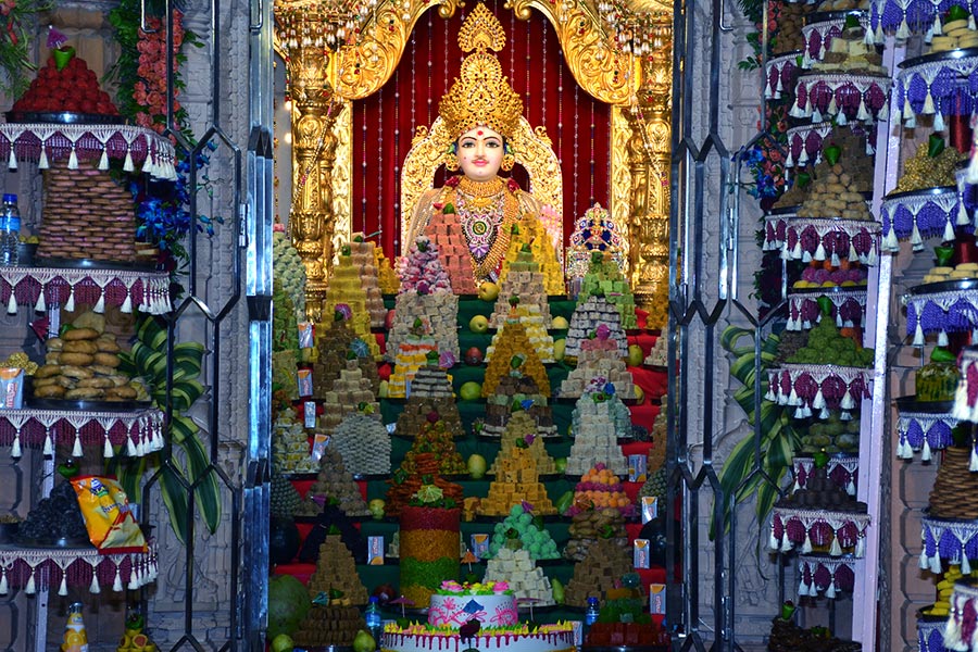 Annakut Celebration at BAPS Shri Swaminarayan Mandir, Tithal