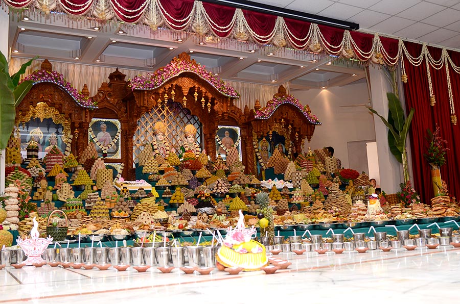 Annakut Celebration at BAPS Shri Swaminarayan Mandir, Gandhinagar