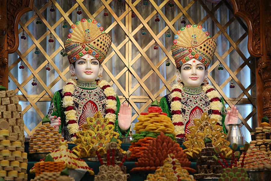 Annakut Celebration at BAPS Shri Swaminarayan Mandir, Gandhinagar