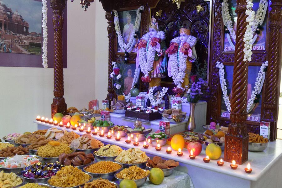 Annakut Celebration at BAPS Shri Swaminarayan Mandir, Pondicherry