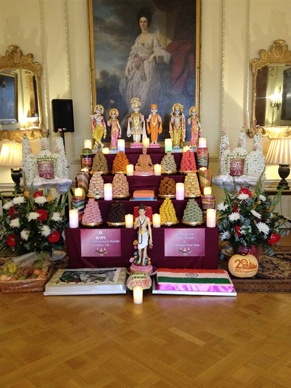 The annakut offering at 10 Downing Street for the Prime Minister's Diwali Reception