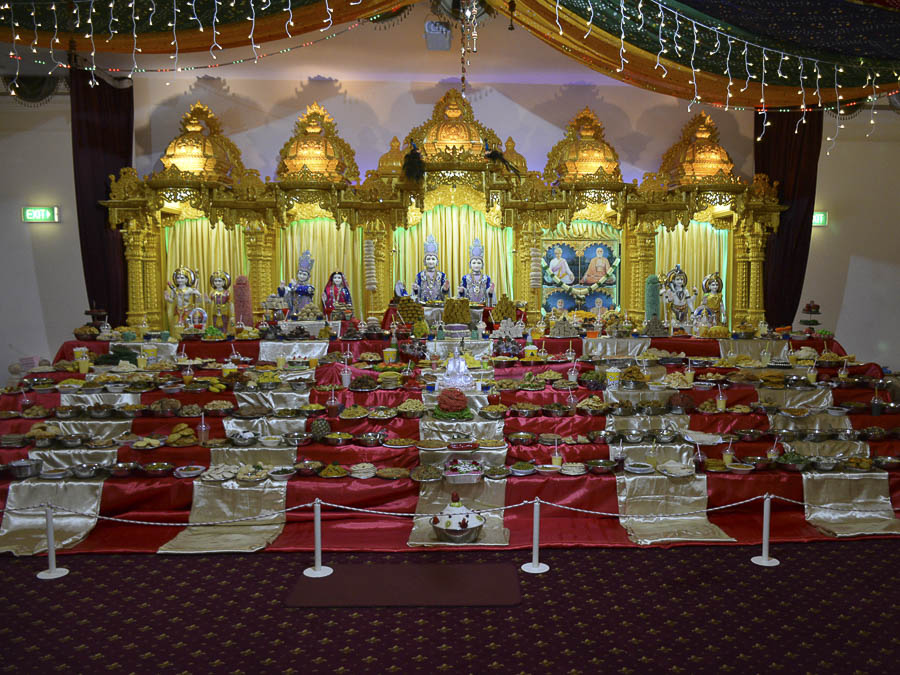 Annakut Celebration at BAPS Shri Swaminarayan Mandir, Christchurch