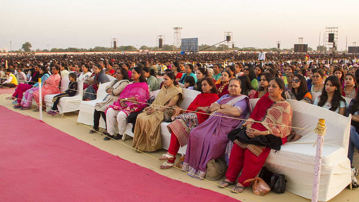 Devotees during the celebration assembly