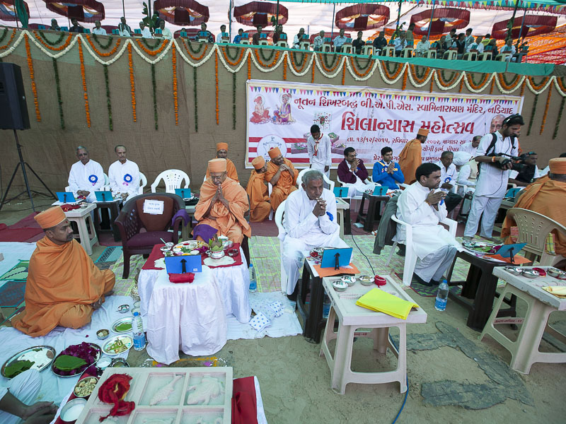 Shilanyas Ceremony for new BAPS Shri Swaminarayan Mandir, Nadiad