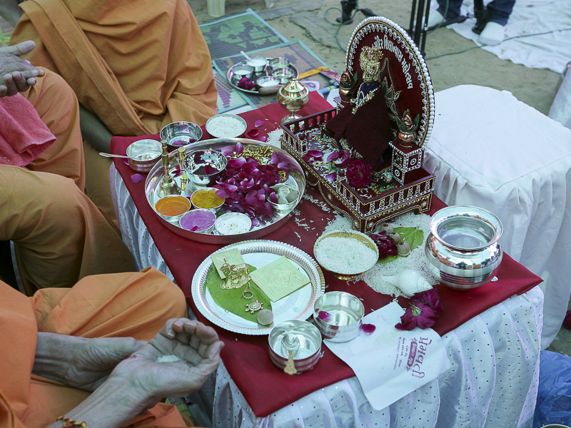 Shilanyas Ceremony for new BAPS Shri Swaminarayan Mandir, Nadiad