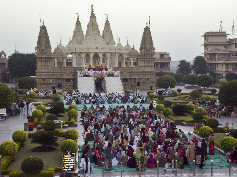 Mahapuja in the mandir grounds