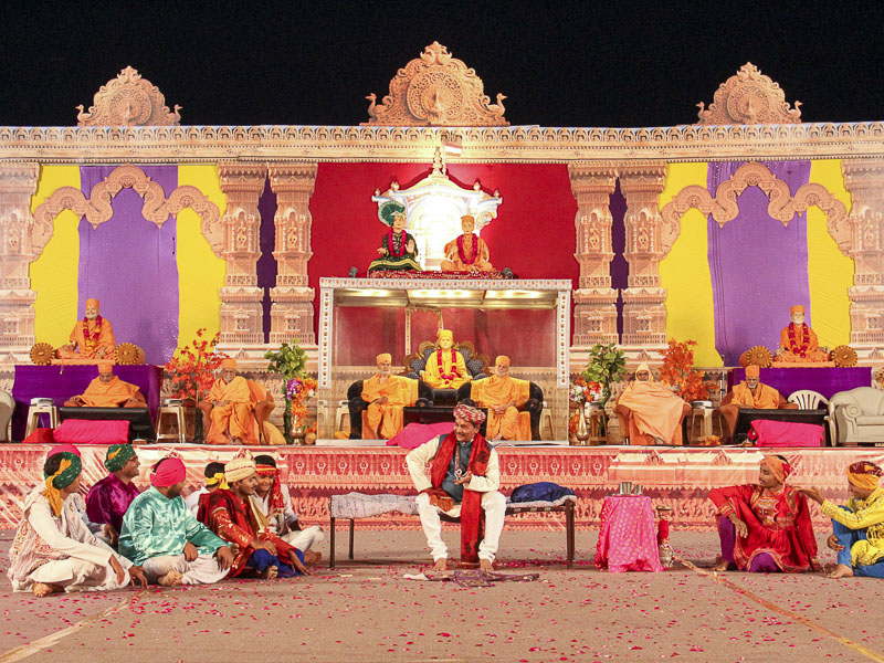 Youths perform a cultural program
