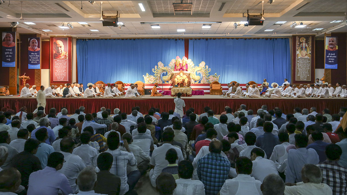 Devotees during diksha mahapuja rituals
