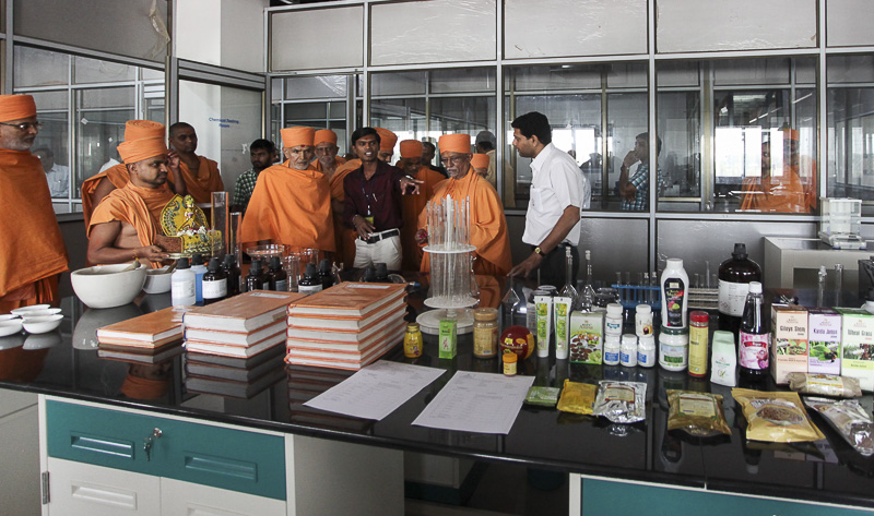 Senior sadhus sanctify BAPS Swaminarayan Herbal Care Production Unit