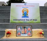 Stage at central lawn for International Day of Yoga celebration