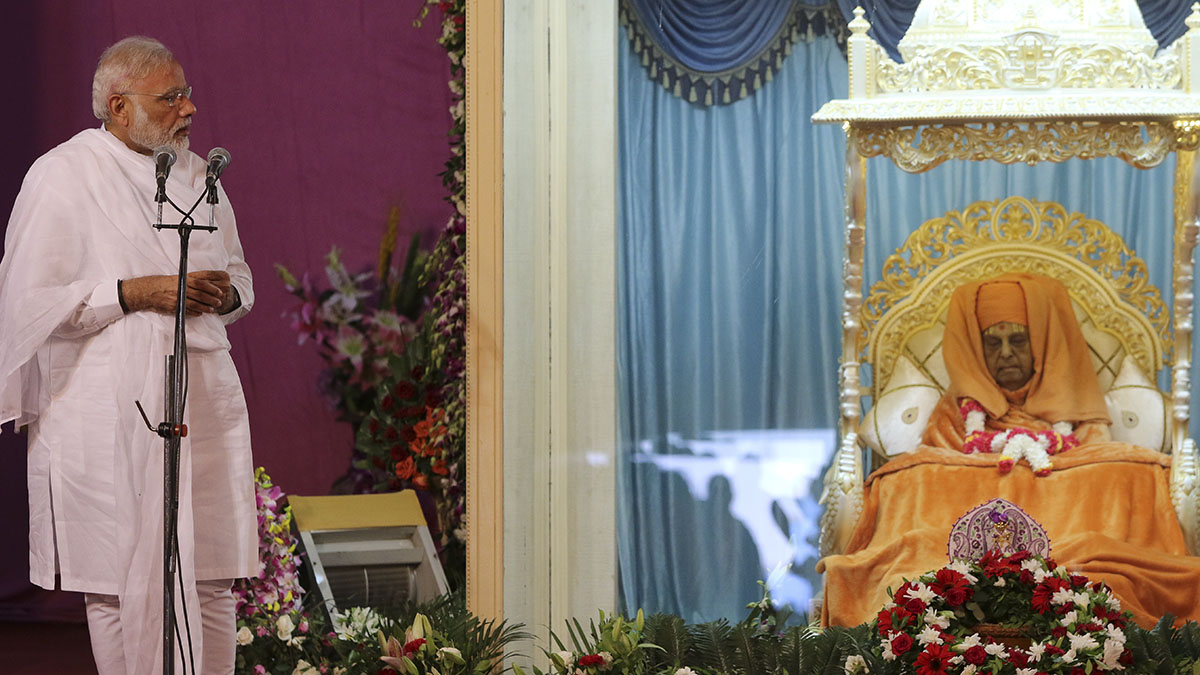 PM Modi addresses sadhus and devotees on the occasion