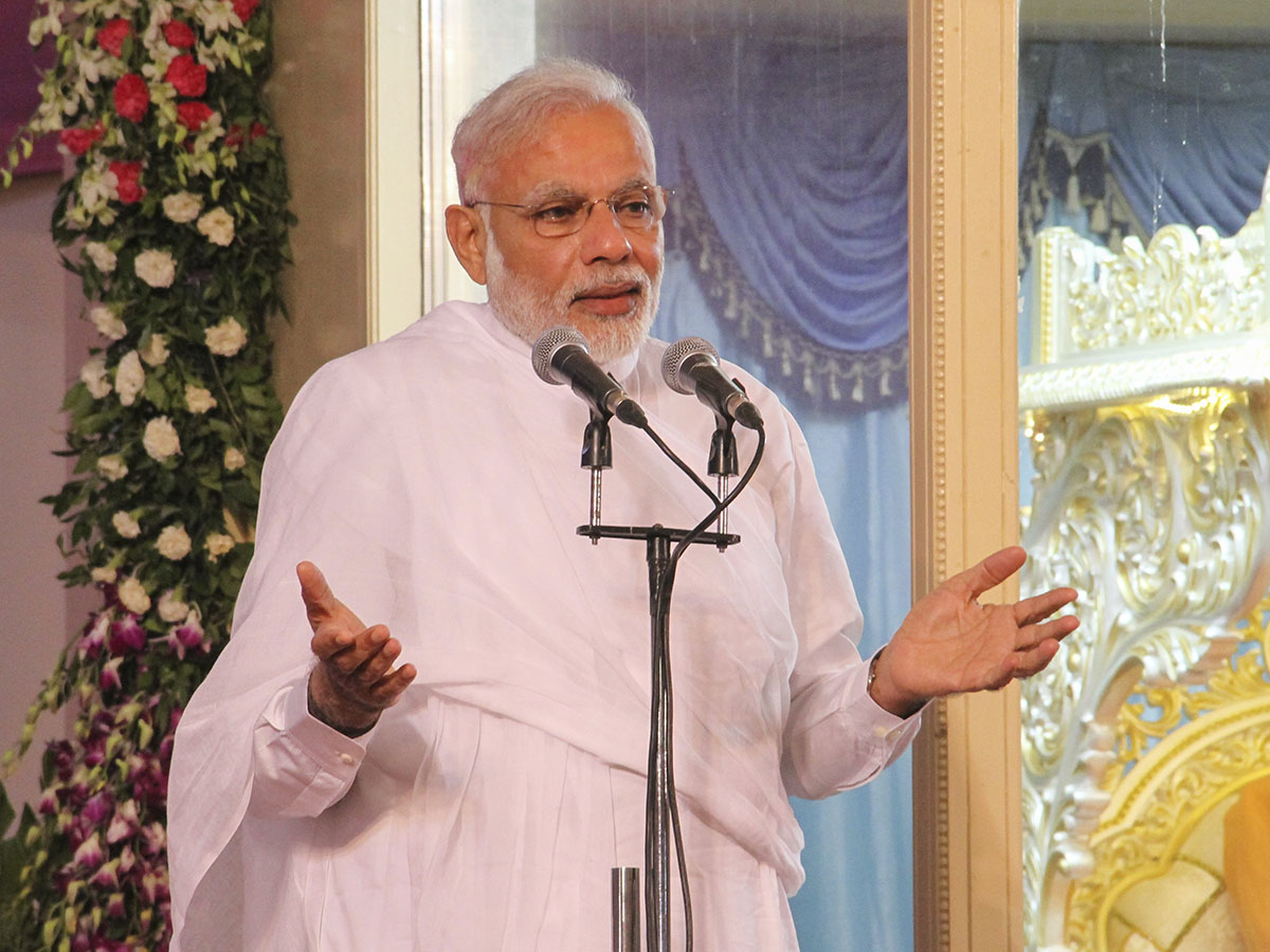 PM Modi addresses sadhus and devotees on the occasion