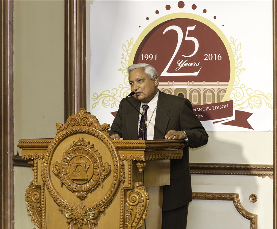 Yashwant Patel addresses the assembly