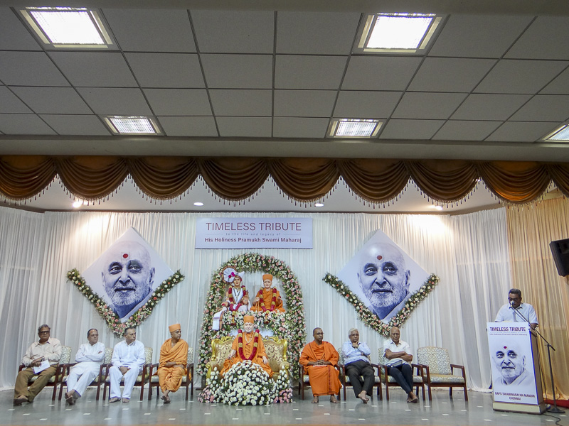 Tribute Assembly in Honor of HH Pramukh Swami Maharaj, Chennai
