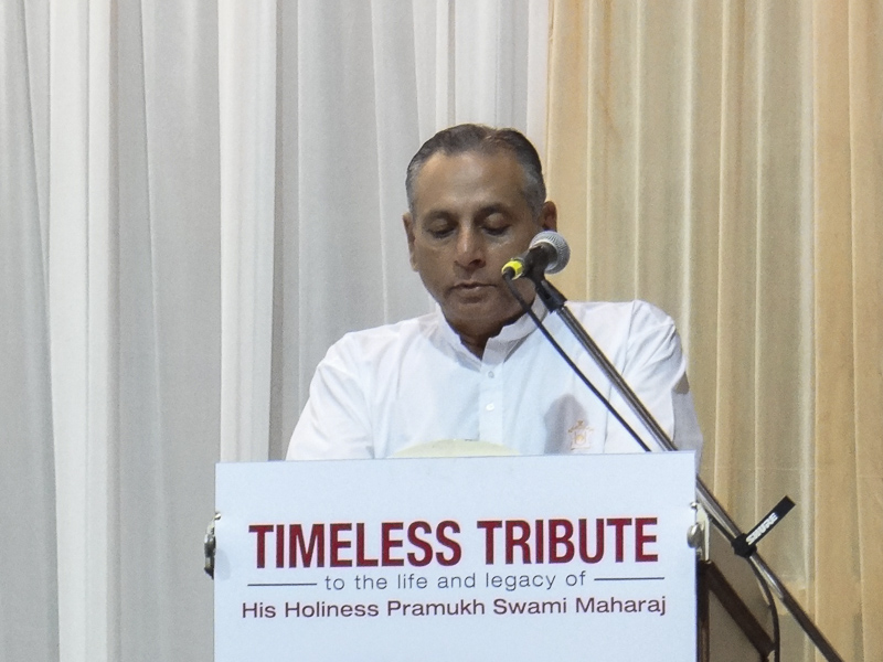 Shri Srinivas Acharya addresses the assembly