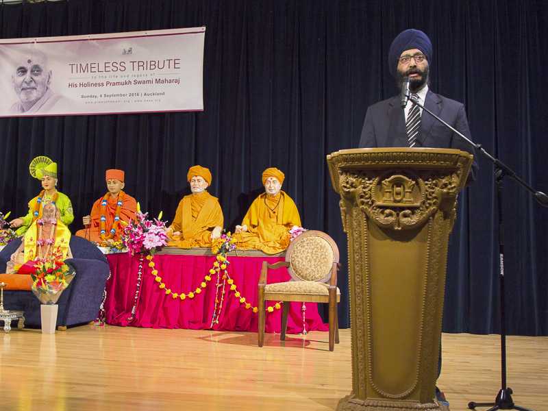 Tribute Assembly in Honor of HH Pramukh Swami Maharaj, Auckland
