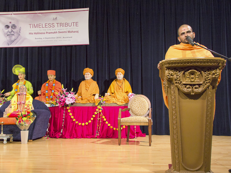 Tribute Assembly in Honor of HH Pramukh Swami Maharaj, Auckland