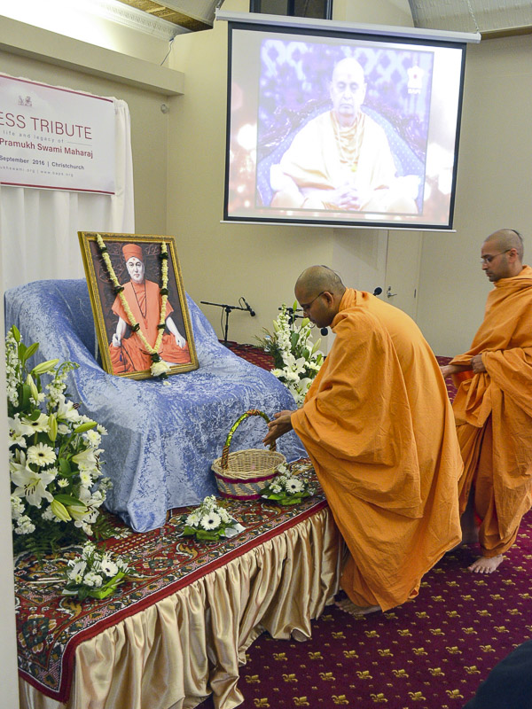 Tribute Assembly in Honor of HH Pramukh Swami Maharaj, Christchurch