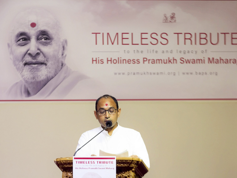 Tribute Assembly in Honor of HH Pramukh Swami Maharaj, Sydney