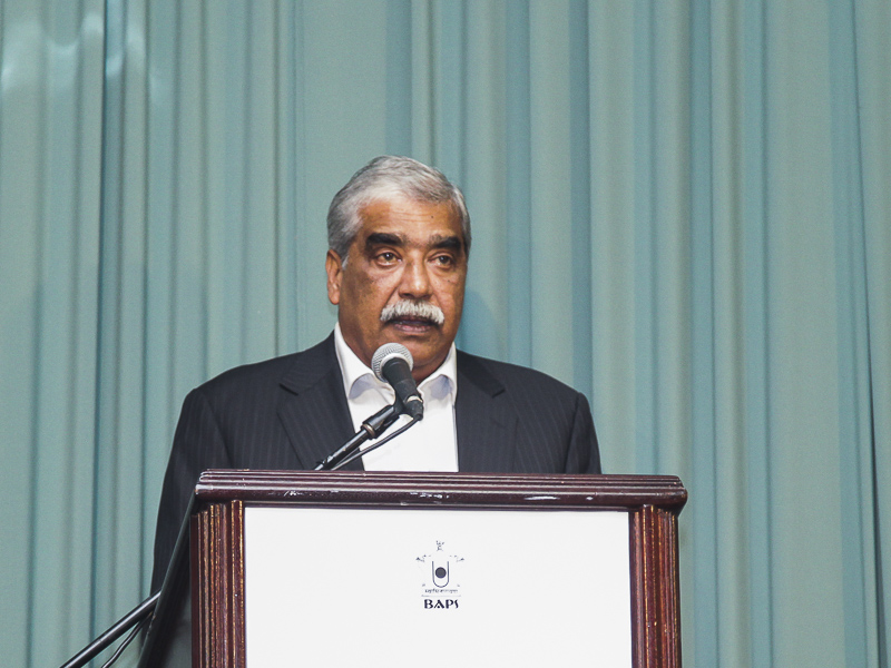 Dr. Satish Nambiar addresses the assembly