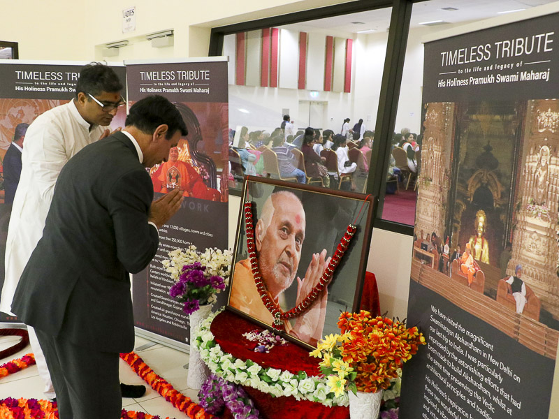 Tribute Assembly in Honor of HH Pramukh Swami Maharaj, Adelaide