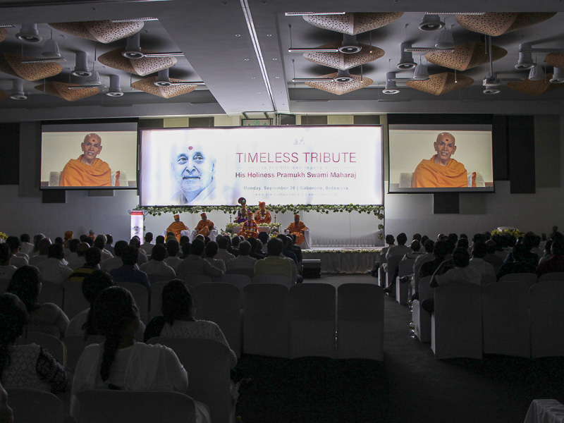 Tribute Assembly in Honor of HH Pramukh Swami Maharaj, Gaborone