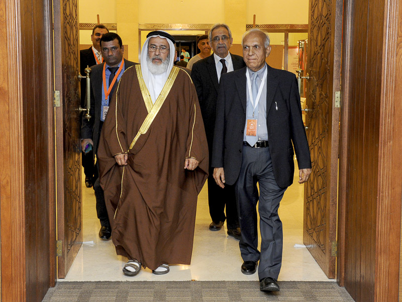 Hon. Khalifa Dhahrani arrives for the tribute assembly